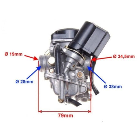 Karburators GY6 4T 80 cc 28 mm REPLICA MOTOVEIKALS 21