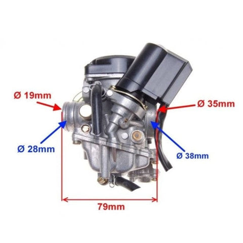 Karburators GY6 50 cc 28 mm REPLICA MOTOVEIKALS 21