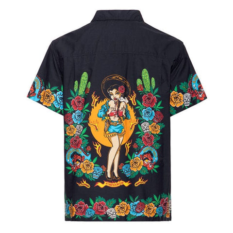 King Kerosin Acapulco hawaii shirt black KING KEROSIN MOTOVEIKALS 21