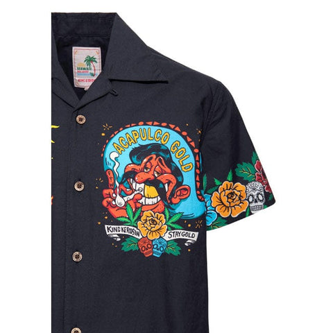 King Kerosin Acapulco hawaii shirt black KING KEROSIN MOTOVEIKALS 21