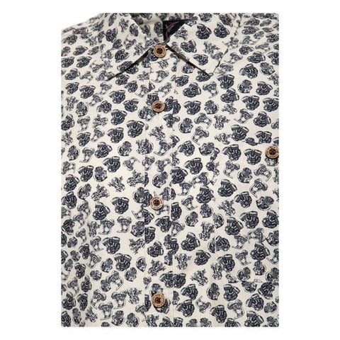 King Kerosin AOP shirt off white KING KEROSIN MOTOVEIKALS 21