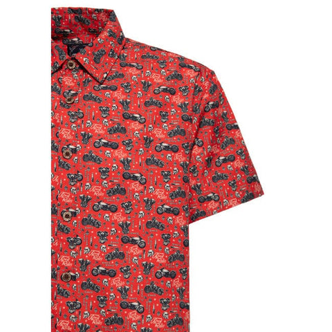 King Kerosin Biker soul shirt red KING KEROSIN MOTOVEIKALS 21