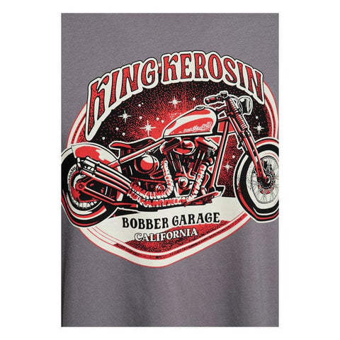 King Kerosin Bobber Garage t-shirt steel grey KING KEROSIN MOTOVEIKALS 21