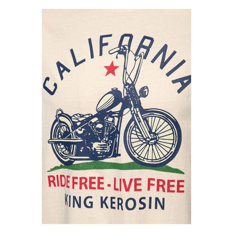 King Kerosin California t-shirt ecru KING KEROSIN MOTOVEIKALS 21