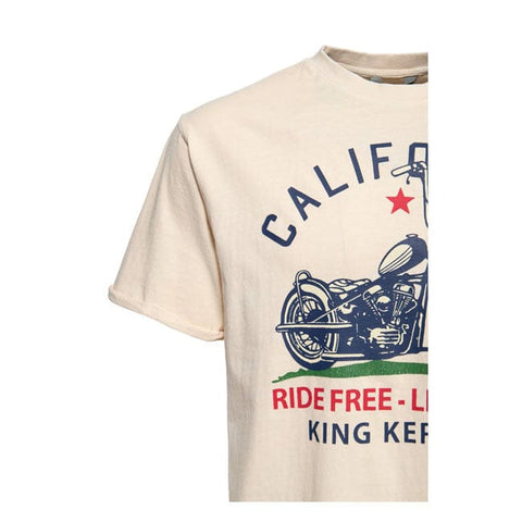 King Kerosin California t-shirt ecru KING KEROSIN MOTOVEIKALS 21