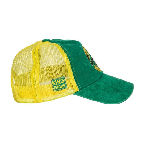 King Kerosin Garage Built cap green & yellow KING KEROSIN MOTOVEIKALS 21
