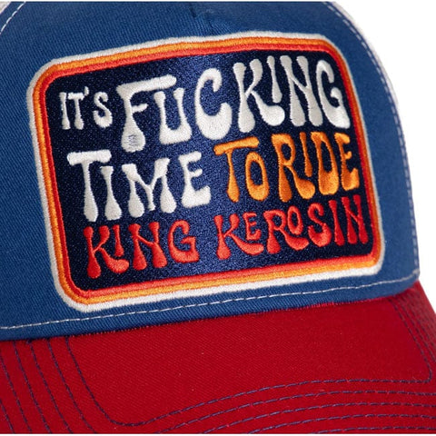 King Kerosin It''s fucking time to ride cap red&blue KING KEROSIN MOTOVEIKALS 21