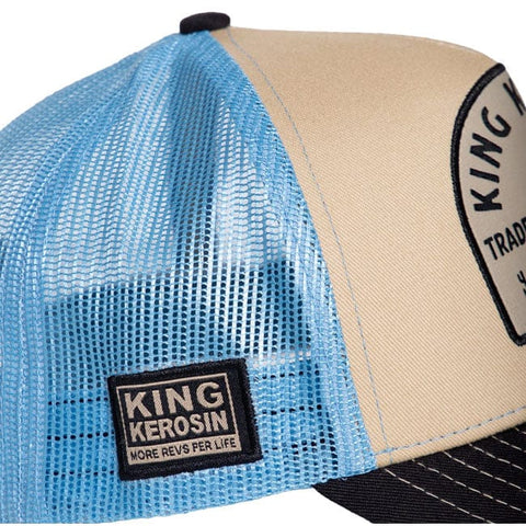 King Kerosin Motorcycle parts cap offwhite&black KING KEROSIN MOTOVEIKALS 21