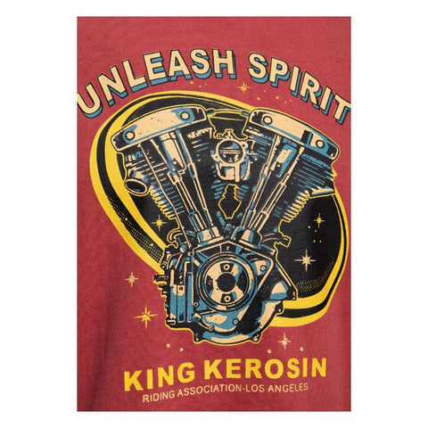 King Kerosin Unleash Spirit t-shirt Burgundy KING KEROSIN MOTOVEIKALS 21