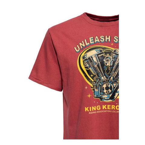 King Kerosin Unleash Spirit t-shirt Burgundy KING KEROSIN MOTOVEIKALS 21