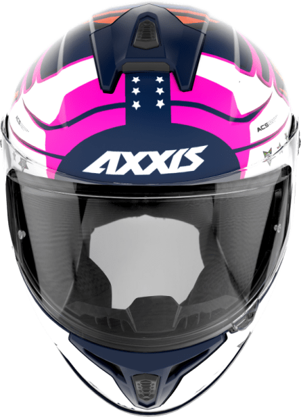 Ķivere AXXIS full face Draken S STAR C7 with blue / white / pink S AXXIS MOTOVEIKALS 21