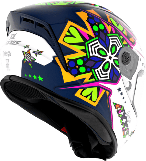Ķivere AXXIS full face Draken S STAR C7 with blue / white / pink S AXXIS MOTOVEIKALS 21