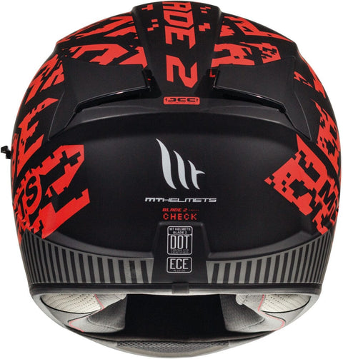 Ķivere Full Face MT Helmet BLADE 2 SV CHECK B5 matte red XS MT HELMETS MOTOVEIKALS 21