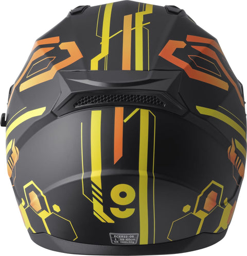 Ķivere GMS Hexago Graphic yellow orange GMS MOTOVEIKALS 21