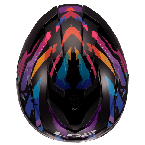 Ķivere LS2 FF818 STORM III KAOS black purple blue LS2 MOTOVEIKALS 21