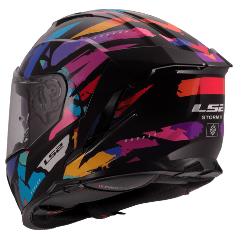 Ķivere LS2 FF818 STORM III KAOS black purple blue LS2 MOTOVEIKALS 21