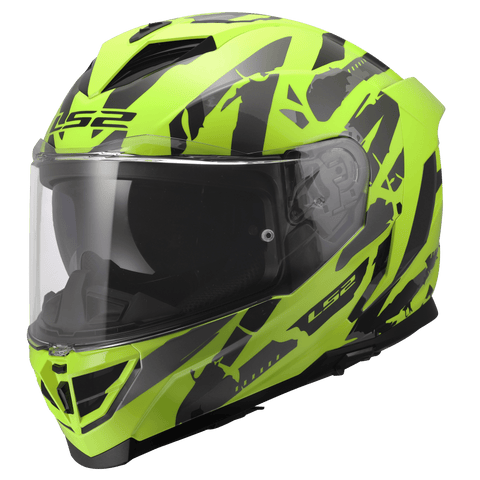Ķivere LS2 FF818 STORM III KAOS H-V yellow LS2 MOTOVEIKALS 21