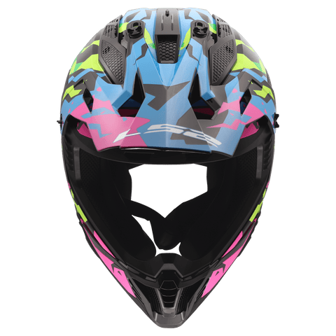 Ķivere LS2 MX708 FAST II GROTESK BLUE PINK GREEN LS2 MOTOVEIKALS 21