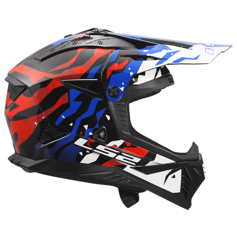 Ķivere LS2 MX708 FAST II GROTESK WHITE BLUE RED LS2 MOTOVEIKALS 21