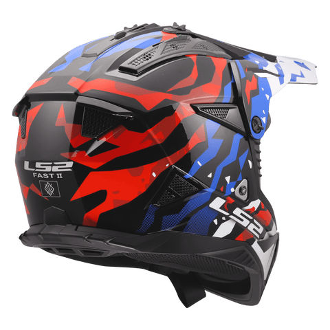 Ķivere LS2 MX708 FAST II GROTESK WHITE BLUE RED LS2 MOTOVEIKALS 21