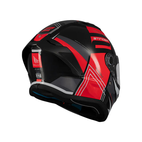 Ķivere MT Helmets Stinger 2 Tron B15 gloss black / red MT HELMETS MOTOVEIKALS 21