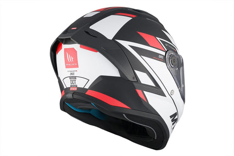 Ķivere MT Helmets STINGER 2 ZIVZE B5 FF126 black / white / red matte L MT HELMETS MOTOVEIKALS 21
