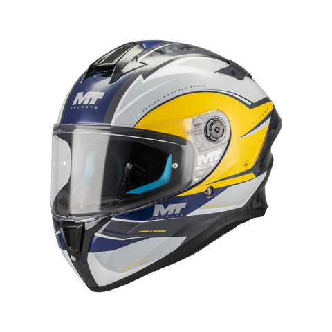 Ķivere MT Helmets Targo S Outside C3 gloss yellow / grey MT HELMETS MOTOVEIKALS 21