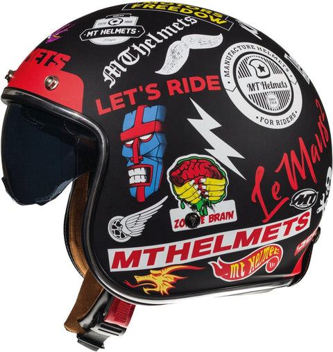Ķivere Open Face LE MANS 2 SV ANARCHY A1 melna matēta L MT HELMETS MOTOVEIKALS 21