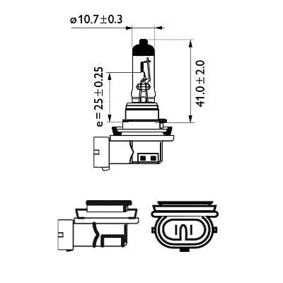 Kvēlspuldze H11 12V 55W PGJ19-2 MAXGEAR MOTOVEIKALS 21