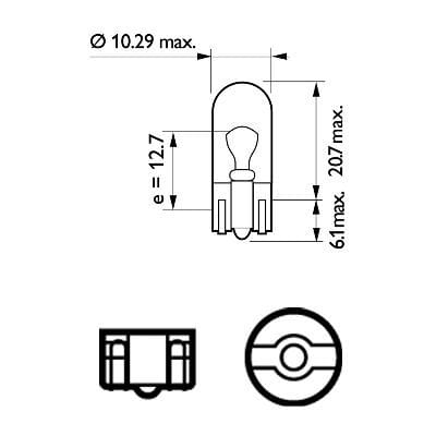 Kvēlspuldze W5W 12V 5W W2.1X9.5d 1GAB MAXGEAR MOTOVEIKALS 21