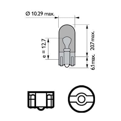 Kvēlspuldze W5W 12V 5W W2.1X9.5d AMBER 1GAB MAXGEAR MOTOVEIKALS 21