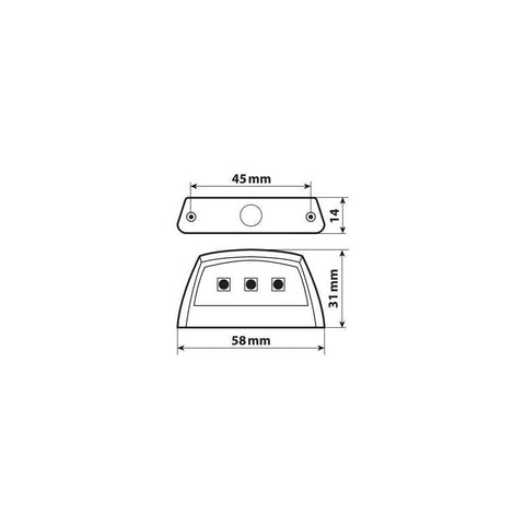 LED numura zīmes apgaismojums E-ION 3 Smd LAMPA 12V LAMPA MOTOVEIKALS 21