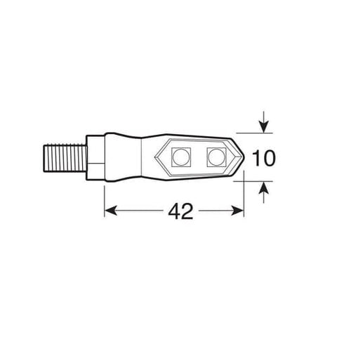 LED pagrieziena rādītāji LAMPA Nix pāris LAMPA MOTOVEIKALS 21