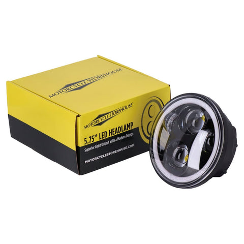 LED priekšējais lukturis 5.3/4" melns ar Halo ECE / DOT STOREHOUSE MOTOVEIKALS 21