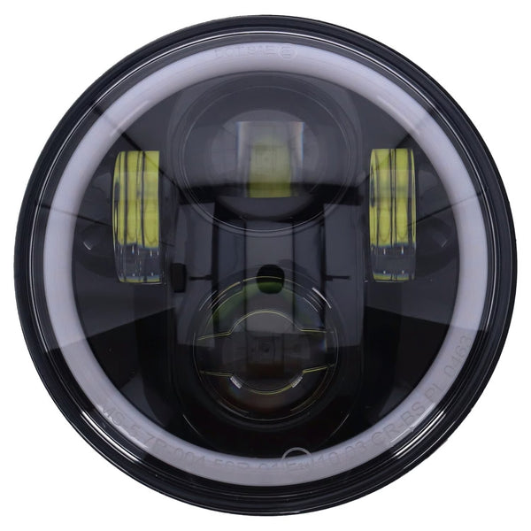 LED priekšējais lukturis 5.3/4" melns ar Halo ECE / DOT STOREHOUSE MOTOVEIKALS 21