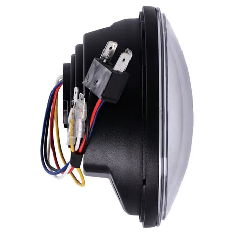 LED priekšējais lukturis MCS 5-3/4" Splitter ar baltu/dzeltenu Halo MCS MOTOVEIKALS 21