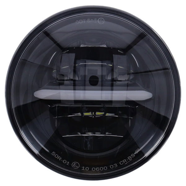 LED priekšējais lukturis MCS 5-3/4" Splitter ar baltu/dzeltenu Halo MCS MOTOVEIKALS 21
