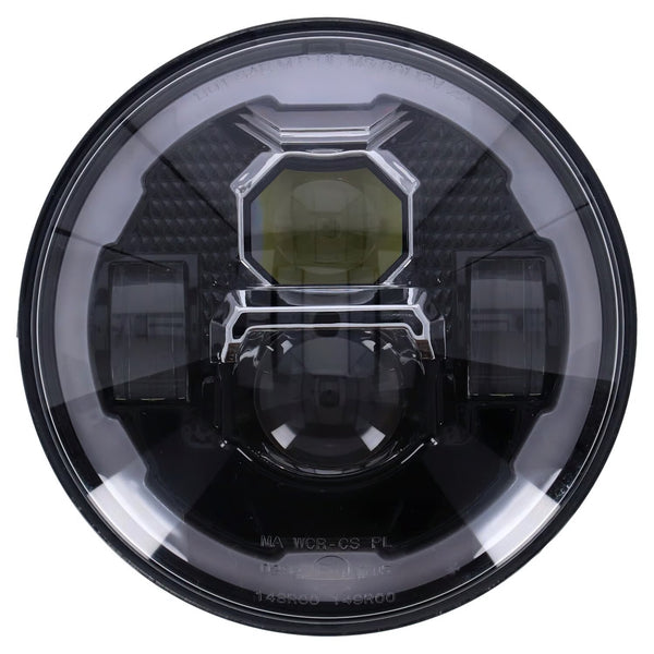 LED priekšējais lukturis MCS 7" melns ar Halo ECE / DOT STOREHOUSE MOTOVEIKALS 21