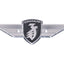 Leg shield emblem 107mm x 45mm hole spacing 36mm for Zündapp R 50, RS KS C Sport Combinette, Super Combinette OEM STANDARD MOTOVEIKALS 21