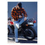 Lietu izturoš flaneļa krekls Black/Orange L STOREHOUSE MOTOVEIKALS 21