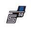 logo foil / sticker S50 B blue for Simson S50 OEM STANDARD MOTOVEIKALS 21