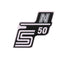 logo foil / sticker S50 N silver for Simson S50 OEM STANDARD MOTOVEIKALS 21