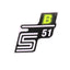 logo foil / sticker S51 B neon yellow for Simson S51 OEM STANDARD MOTOVEIKALS 21