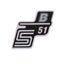 logo foil / sticker S51 B silver for Simson S51 OEM STANDARD MOTOVEIKALS 21