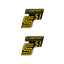 logo foil / sticker S51 Comfort black-yellow 2 pieces for Simson S51 OEM STANDARD MOTOVEIKALS 21