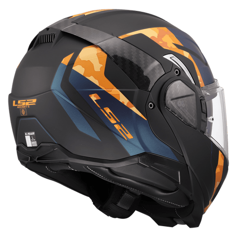 LS2 Advant II modulārā moto ķivere black / orange LS2 MOTOVEIKALS 21