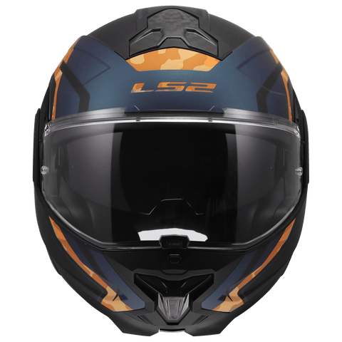 LS2 Advant II modulārā moto ķivere black / orange LS2 MOTOVEIKALS 21