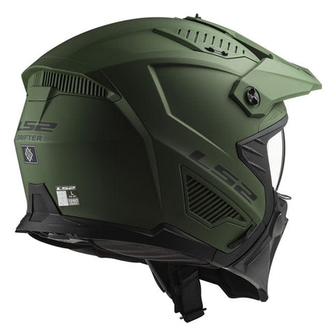 LS2 Drifter Solid helmet matt military green LS2 MOTOVEIKALS 21