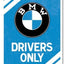 Magnēts BMW DRIVERS ONLY 8x6 cm NOSTALGIC ART MOTOVEIKALS 21