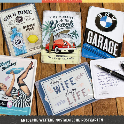 Metāla pastkarte BMW POWER 14x10cm NOSTALGIC ART MOTOVEIKALS 21